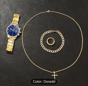 Combo Reloj +pulsera + anillo y collar
